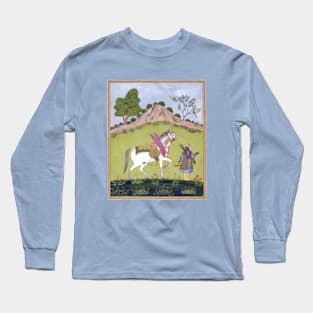 Kalki with his horse Devadatta Long Sleeve T-Shirt